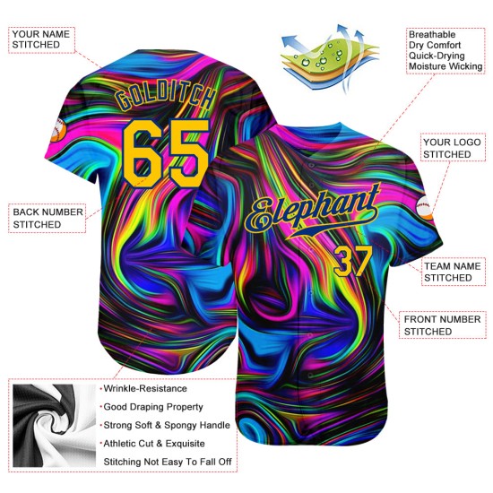 Custom 3D Pattern Design Abstract Colorful Psychedelic Fluid Art Authentic rugby Jersey Custom 3D Pattern Design Abstract Colorful Psychedelic Fluid Art Authentic rugby Jersey