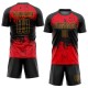 Custom Black Black-Red Sublimation Uniform Jersey Custom Black Black-Red Sublimation Uniform Jersey