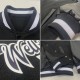 Custom Black Black-White Bomber Full-Snap Varsity Letterman Jacket Custom Black Black-White Bomber Full-Snap Varsity Letterman Jacket