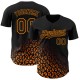 Custom Black Bay Orange 3D Pattern Design Leopard Print Fade Fashion Authentic rugby Jersey Custom Black Bay Orange 3D Pattern Design Leopard Print Fade Fashion Authentic rugby Jersey