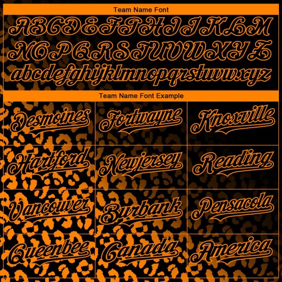 Custom Black Bay Orange 3D Pattern Design Leopard Print Fade Fashion Authentic rugby Jersey Custom Black Bay Orange 3D Pattern Design Leopard Print Fade Fashion Authentic rugby Jersey