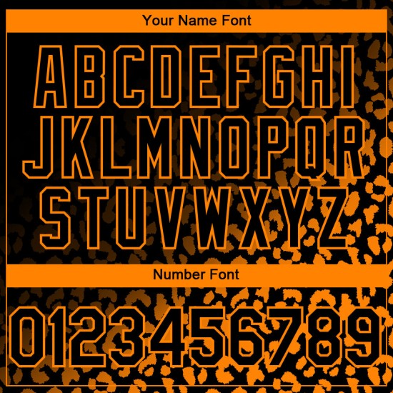 Custom Black Bay Orange 3D Pattern Design Leopard Print Fade Fashion Authentic rugby Jersey Custom Black Bay Orange 3D Pattern Design Leopard Print Fade Fashion Authentic rugby Jersey