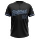 Custom Black Black-Light Blue Two-Button Unisex Jersey Custom Black Black-Light Blue Two-Button Unisex Jersey