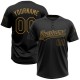 Custom Black Black-Old Gold Two-Button Unisex Jersey Custom Black Black-Old Gold Two-Button Unisex Jersey