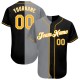 Custom Black Gold-Gray Authentic Split Fashion rugby Jersey Custom Black Gold-Gray Authentic Split Fashion rugby Jersey