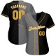 Custom Black Gold-Gray Authentic Split Fashion rugby Jersey Custom Black Gold-Gray Authentic Split Fashion rugby Jersey