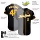 Custom Black Gold-Gray Authentic Split Fashion rugby Jersey Custom Black Gold-Gray Authentic Split Fashion rugby Jersey