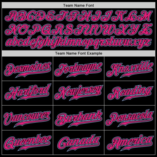 Custom Black Light Blue Pinstripe Hot Pink-Light Blue Authentic rugby Jersey Custom Black Light Blue Pinstripe Hot Pink-Light Blue Authentic rugby Jersey