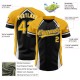Custom Black Gold-White 3D Pattern Design Curve Solid Authentic rugby Jersey Custom Black Gold-White 3D Pattern Design Curve Solid Authentic rugby Jersey