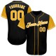 Custom Black Gold-White Authentic Two Tone rugby Jersey Custom Black Gold-White Authentic Two Tone rugby Jersey