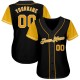 Custom Black Gold-White Authentic Two Tone rugby Jersey Custom Black Gold-White Authentic Two Tone rugby Jersey