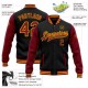 Custom Black Crimson-Gold Bomber Full-Snap Varsity Letterman Two Tone Jacket Custom Black Crimson-Gold Bomber Full-Snap Varsity Letterman Two Tone Jacket