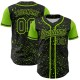 Custom Black Neon Green 3D Pattern Design Abstract Splatter Ink Authentic rugby Jersey Custom Black Neon Green 3D Pattern Design Abstract Splatter Ink Authentic rugby Jersey
