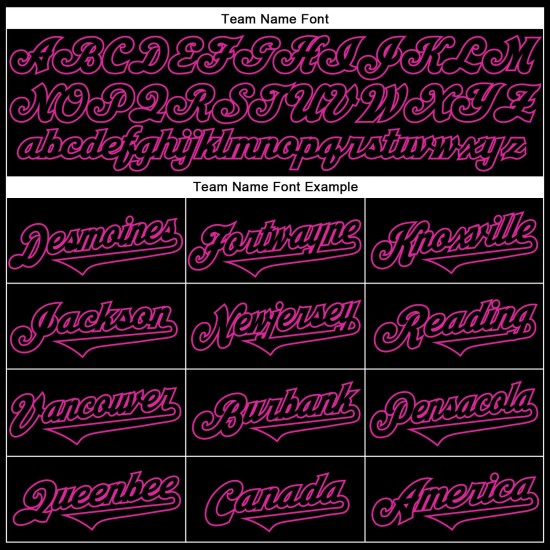 Custom Black Deep Pink 3D Pattern Design Rave Monster Authentic rugby Jersey Custom Black Deep Pink 3D Pattern Design Rave Monster Authentic rugby Jersey