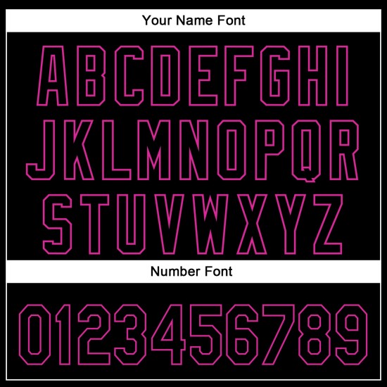 Custom Black Deep Pink 3D Pattern Design Rave Monster Authentic rugby Jersey Custom Black Deep Pink 3D Pattern Design Rave Monster Authentic rugby Jersey