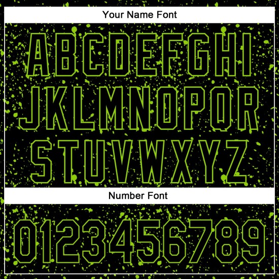 Custom Black Neon Green 3D Pattern Design Abstract Splatter Ink Authentic rugby Jersey Custom Black Neon Green 3D Pattern Design Abstract Splatter Ink Authentic rugby Jersey