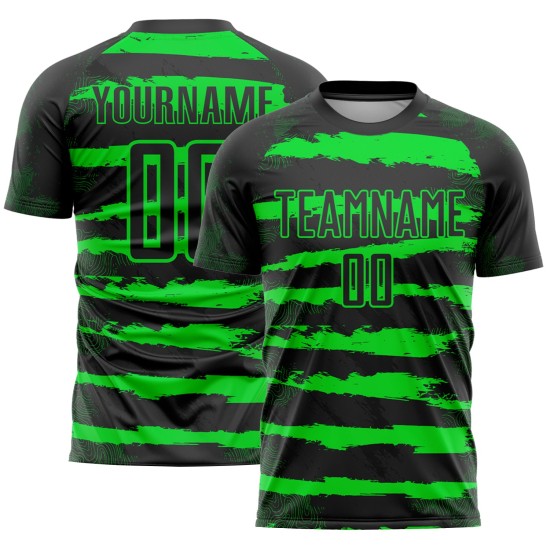 Custom Black Neon Green 3D Pattern Design Abstract Splatter Ink Authentic rugby Jersey Custom Black Neon Green 3D Pattern Design Abstract Splatter Ink Authentic rugby Jersey