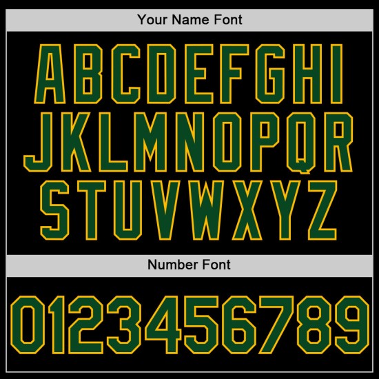 Custom Black Green-Gold Line Authentic rugby Jersey Custom Black Green-Gold Line Authentic rugby Jersey