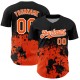 Custom Black Orange-White 3D Pattern Design Abstract Splash Grunge Art Authentic rugby Jersey Custom Black Orange-White 3D Pattern Design Abstract Splash Grunge Art Authentic rugby Jersey