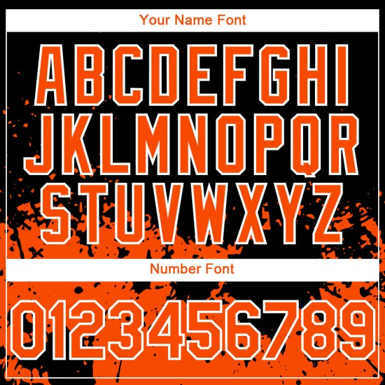 Custom Black Orange-White 3D Pattern Design Abstract Splash Grunge Art Authentic rugby Jersey Custom Black Orange-White 3D Pattern Design Abstract Splash Grunge Art Authentic rugby Jersey