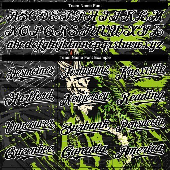 Custom Black Neon Green-White Snakehead Fish Fishing 3D Bomber Full-Snap Varsity Letterman Hoodie Jacket Custom Black Neon Green-White Snakehead Fish Fishing 3D Bomber Full-Snap Varsity Letterman Hoodie Jacket