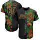 Custom Black Old Gold 3D Pattern Design Hawaii Tropical Tiger Authentic rugby Jersey Custom Black Old Gold 3D Pattern Design Hawaii Tropical Tiger Authentic rugby Jersey