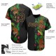 Custom Black Old Gold 3D Pattern Design Hawaii Tropical Tiger Authentic rugby Jersey Custom Black Old Gold 3D Pattern Design Hawaii Tropical Tiger Authentic rugby Jersey