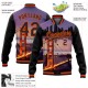 Custom Black Orange The Golden Gate Bridge San Francisco California City Edition 3D Bomber Full-Snap Varsity Letterman Jacket Custom Black Orange The Golden Gate Bridge San Francisco California City Edition 3D Bomber Full-Snap Varsity Letterman Jacket