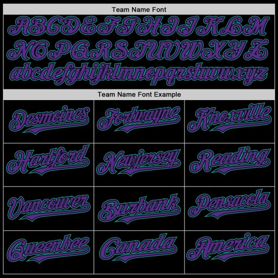 Custom Black Purple-Teal Bomber Full-Snap Varsity Letterman Two Tone Lapel Collar Byron Jacket Custom Black Purple-Teal Bomber Full-Snap Varsity Letterman Two Tone Lapel Collar Byron Jacket