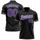 Custom Black Purple-White Performance Vapor Golf Polo Shirt Custom Black Purple-White Performance Vapor Golf Polo Shirt