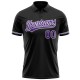 Custom Black Purple-White Performance Vapor Golf Polo Shirt Custom Black Purple-White Performance Vapor Golf Polo Shirt