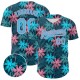 Custom Black Sky Blue-Medium Pink 3D Pattern Design Tropical Hawaii Palm Trees Authentic rugby Jersey Custom Black Sky Blue-Medium Pink 3D Pattern Design Tropical Hawaii Palm Trees Authentic rugby Jersey