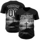Custom Black White 3D Pattern Design Religion Cross Jesus Christ Ash Wednesday Authentic rugby Jersey Custom Black White 3D Pattern Design Religion Cross Jesus Christ Ash Wednesday Authentic rugby Jersey