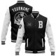 Custom Black White Bomber Full-Snap Varsity Letterman Two Tone Jacket Custom Black White Bomber Full-Snap Varsity Letterman Two Tone Jacket