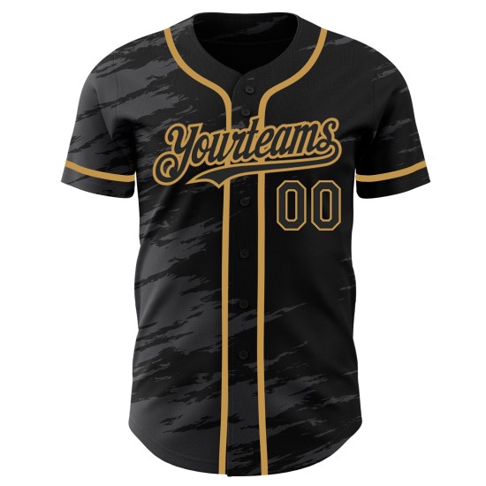 Custom Black Steel Gray Splash Ink Old Gold Authentic rugby Jersey Custom Black Steel Gray Splash Ink Old Gold Authentic rugby Jersey