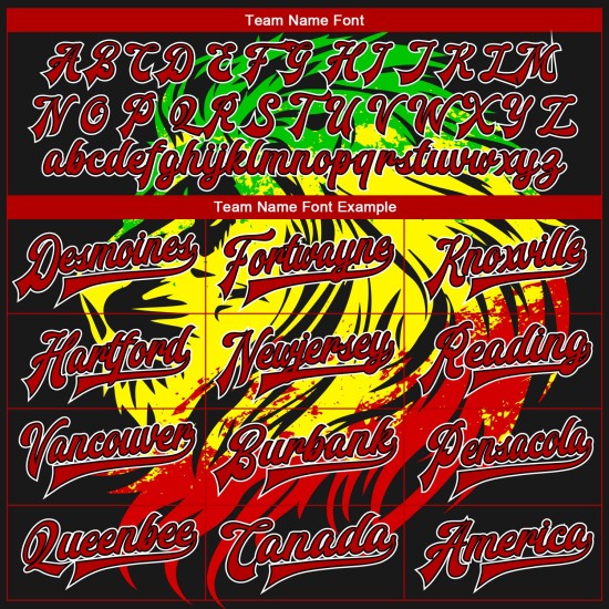 Custom Black Red-Kelly Green Black History Month Lion 3D Pattern Design Bomber Full-Snap Varsity Letterman Jacket Custom Black Red-Kelly Green Black History Month Lion 3D Pattern Design Bomber Full-Snap Varsity Letterman Jacket