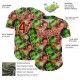 Custom Black Red-White 3D Pattern Design Tropical Plant Authentic rugby Jersey Custom Black Red-White 3D Pattern Design Tropical Plant Authentic rugby Jersey