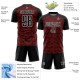 Custom Black Red-White Abstract Geometric Shapes Sublimation Uniform Jersey Custom Black Red-White Abstract Geometric Shapes Sublimation Uniform Jersey