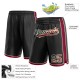 Custom Black Vintage USA Flag Maroon-Cream Authentic Shorts Custom Black Vintage USA Flag Maroon-Cream Authentic Shorts