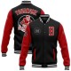 Custom Black Red-White Bomber Full-Snap Varsity Letterman Two Tone Jacket Custom Black Red-White Bomber Full-Snap Varsity Letterman Two Tone Jacket