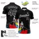 Custom Black White 3D Pattern Design Golfing Performance Golf Polo Shirt Custom Black White 3D Pattern Design Golfing Performance Golf Polo Shirt
