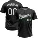 Custom Black White-Neon Green 3D Pattern Two-Button Unisex Jersey Custom Black White-Neon Green 3D Pattern Two-Button Unisex Jersey