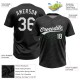 Custom Black White-Neon Green 3D Pattern Two-Button Unisex Jersey Custom Black White-Neon Green 3D Pattern Two-Button Unisex Jersey