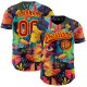 Custom Black Red-Yellow 3D Pattern Design Abstract Painting Authentic rugby Jersey Custom Black Red-Yellow 3D Pattern Design Abstract Painting Authentic rugby Jersey