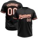 Custom Black White-Orange Two-Button Unisex Jersey Custom Black White-Orange Two-Button Unisex Jersey