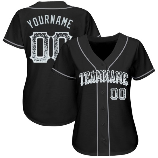 Custom Black Silver-White Authentic Drift Fashion rugby Jersey Custom Black Silver-White Authentic Drift Fashion rugby Jersey