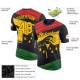 Custom Black Yellow 3D Pattern Design Black History Month Performance T-Shirt Custom Black Yellow 3D Pattern Design Black History Month Performance T-Shirt