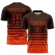 Custom Brown Orange Pinstripe Fade Fashion Sublimation Uniform Jersey Custom Brown Orange Pinstripe Fade Fashion Sublimation Uniform Jersey