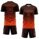 Custom Brown Orange Pinstripe Fade Fashion Sublimation Uniform Jersey Custom Brown Orange Pinstripe Fade Fashion Sublimation Uniform Jersey