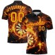 Custom Black Yellow-Red 3D Pattern Design Flame Dart Board Performance Golf Polo Shirt Custom Black Yellow-Red 3D Pattern Design Flame Dart Board Performance Golf Polo Shirt